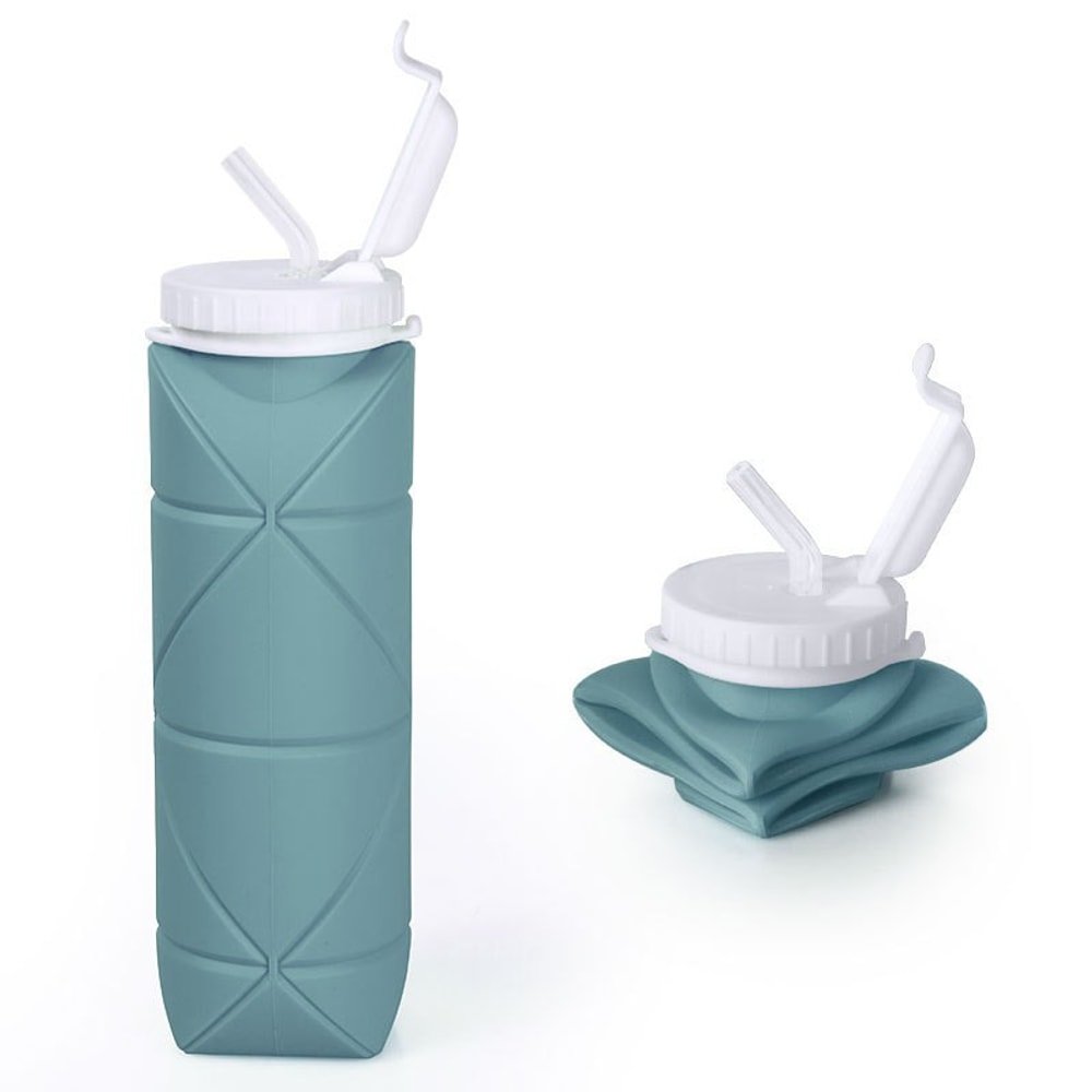 Collapsible Water Bottles With Straw with custom logo - image 4