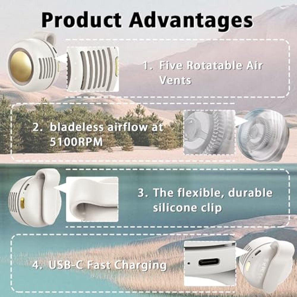 Portable Clip On Fan with custom logo - image 2
