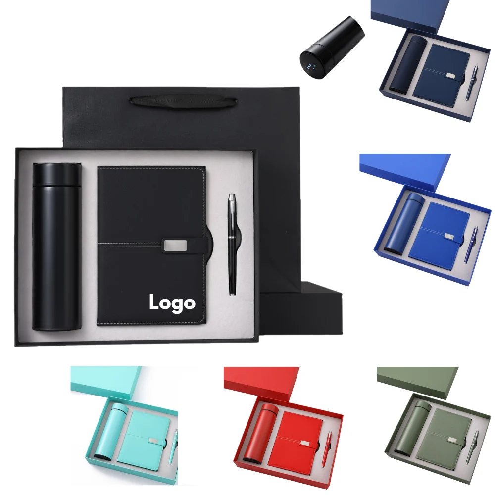 Custom Smart Insulated Tumbler A5 Notebook Corporate Gift Box Set with logo - Gift Sets promotional product