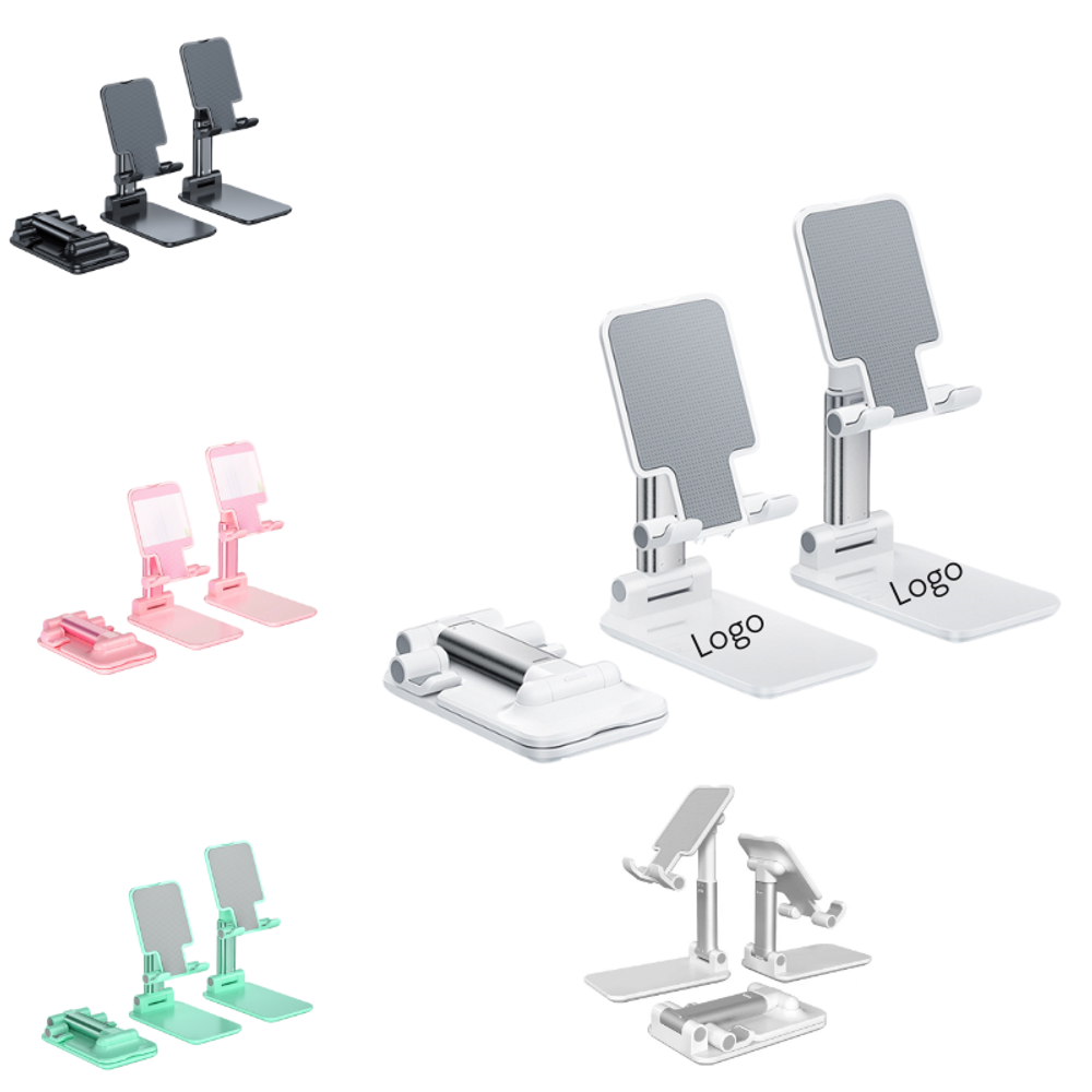 Custom Height Adjustable Multifunctional Folding Phone Stand with logo - promotional product