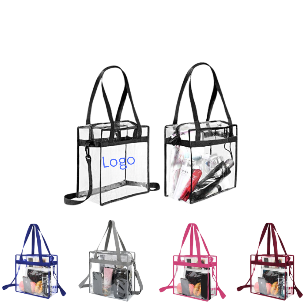 Custom Clear Tote Bags Stadium Approved with logo - promotional product