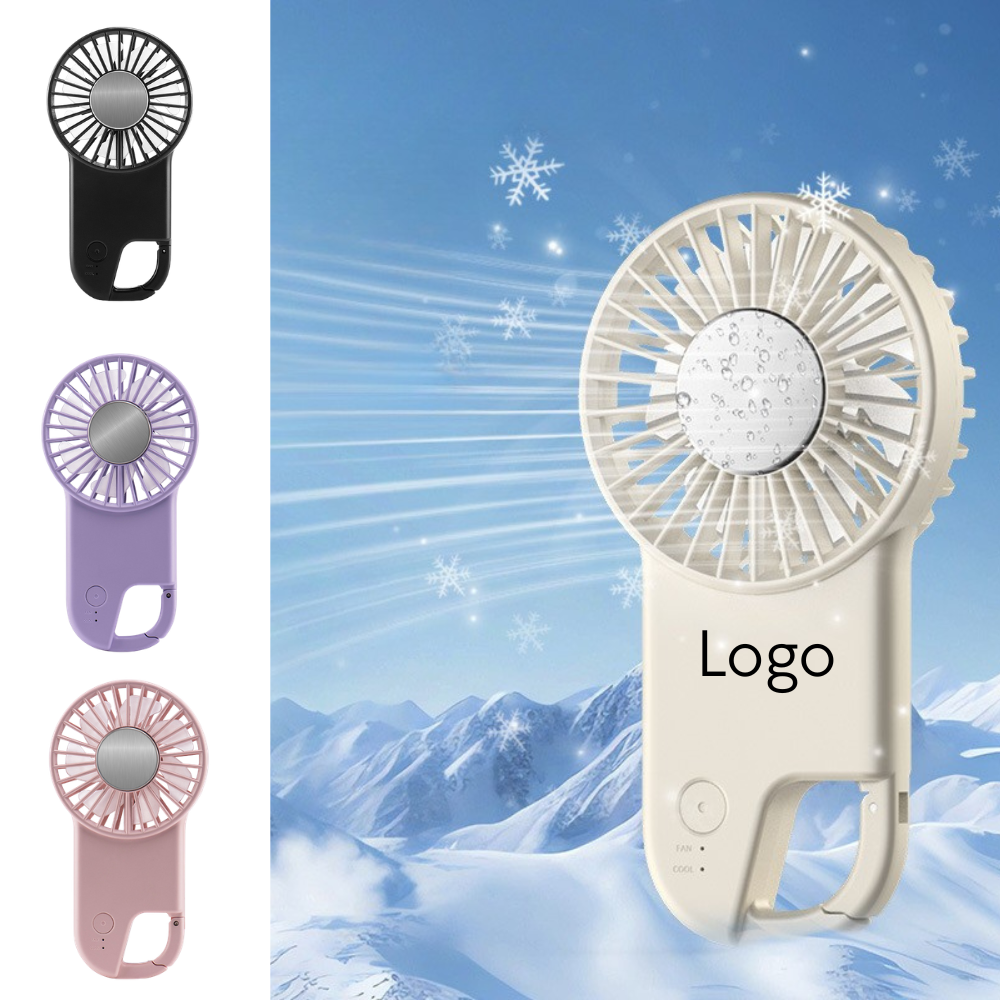 Custom Cooling Handheld Fan with logo - Tech promotional product