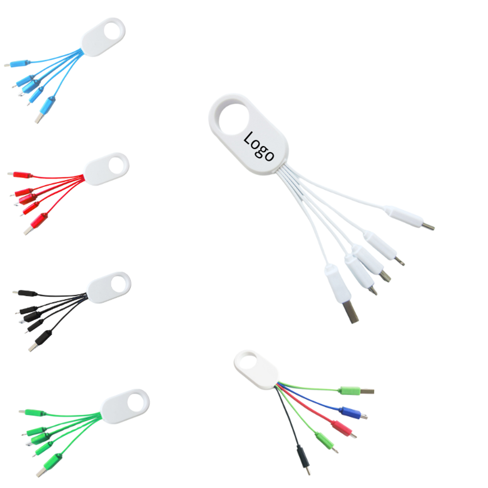 Custom 5-in-1 Multi Charging Cable with logo - Tech promotional product