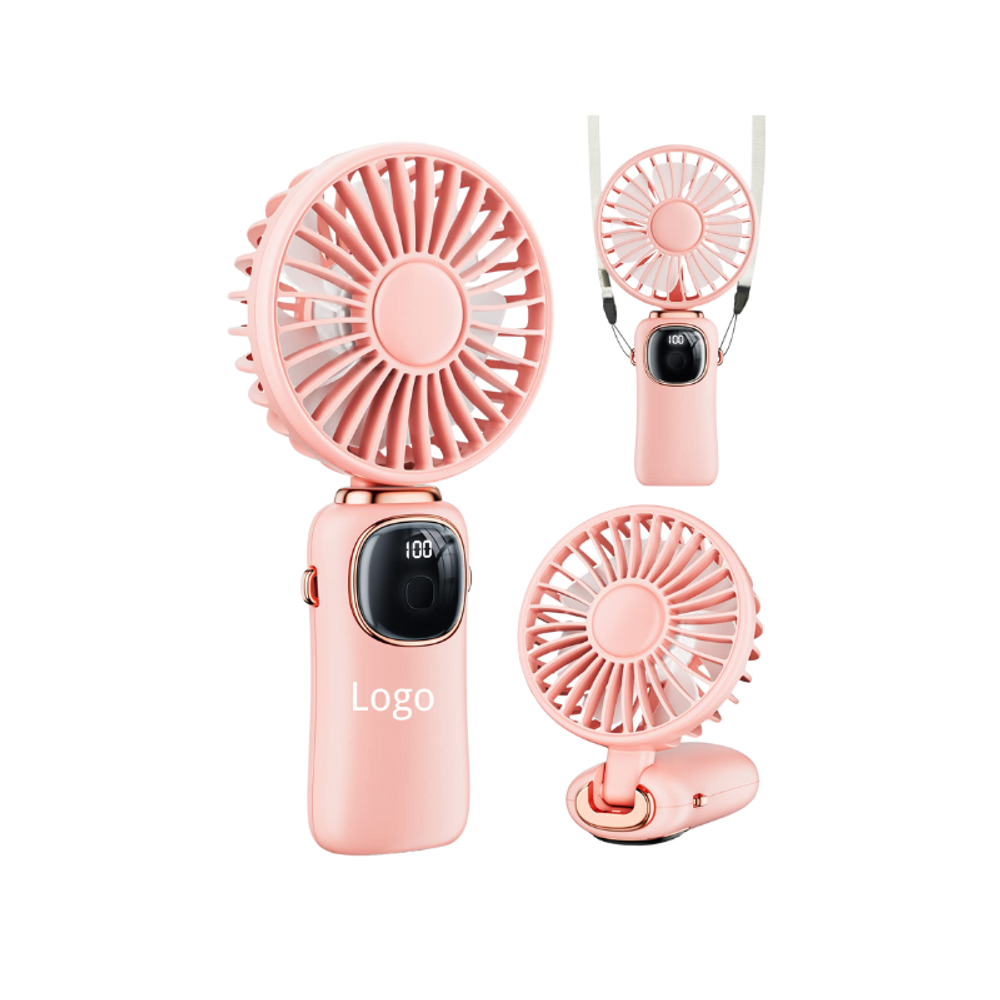 Custom Portable Handheld Fan with logo - Tech promotional product