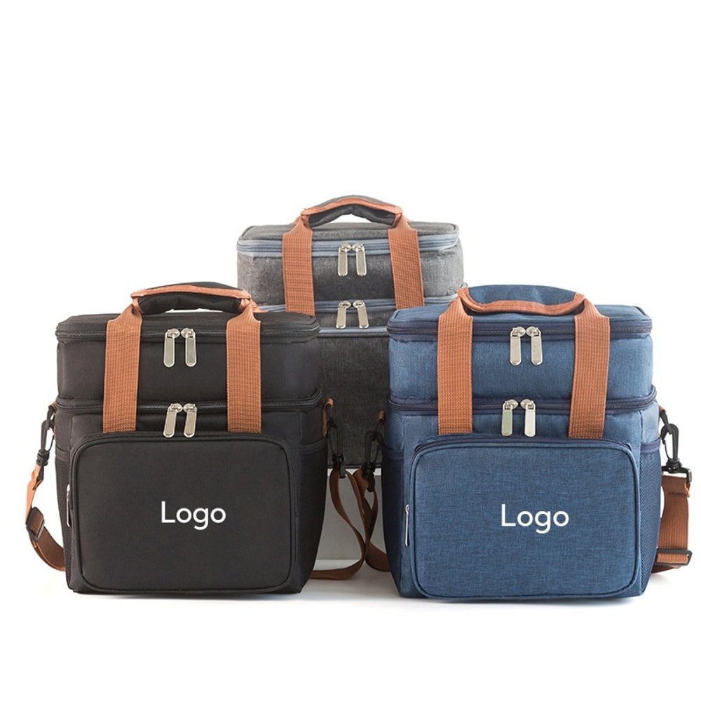 Custom Expandable Insulated Lunch Box with logo - Bags promotional product