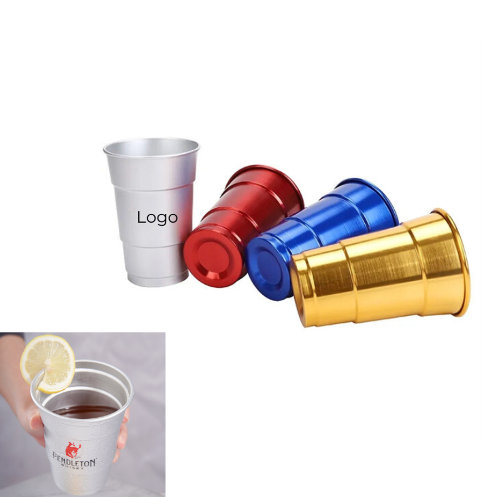 Custom 16oz Aluminum Cup Recyclable Party Cups with logo - Drinkware promotional product
