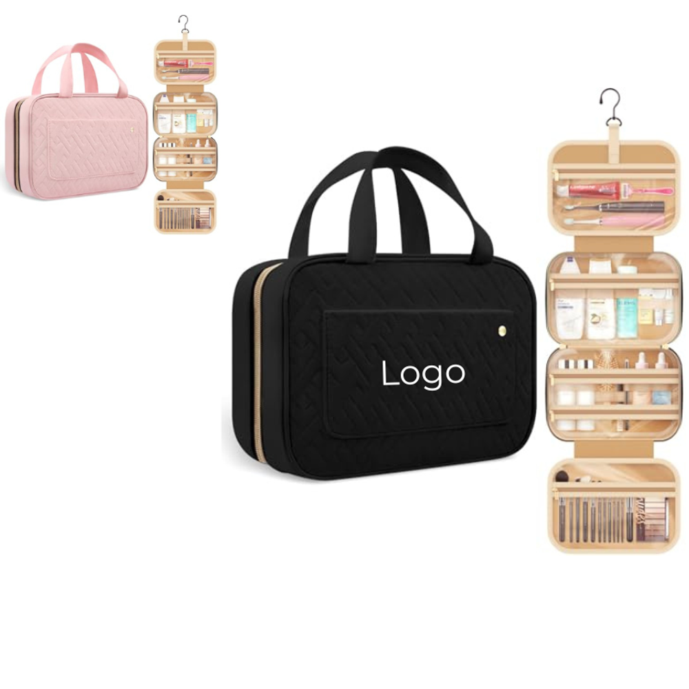 Custom Travel Toiletry Bag with Hanging Hook with logo - Bags promotional product