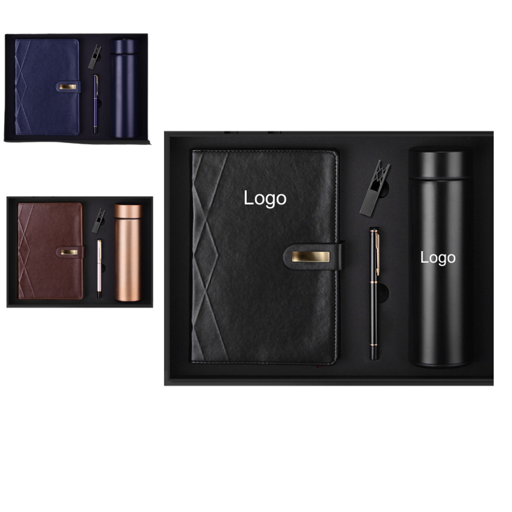 Custom Office Stationery Notebook Corporate Gift Set with logo - promotional product