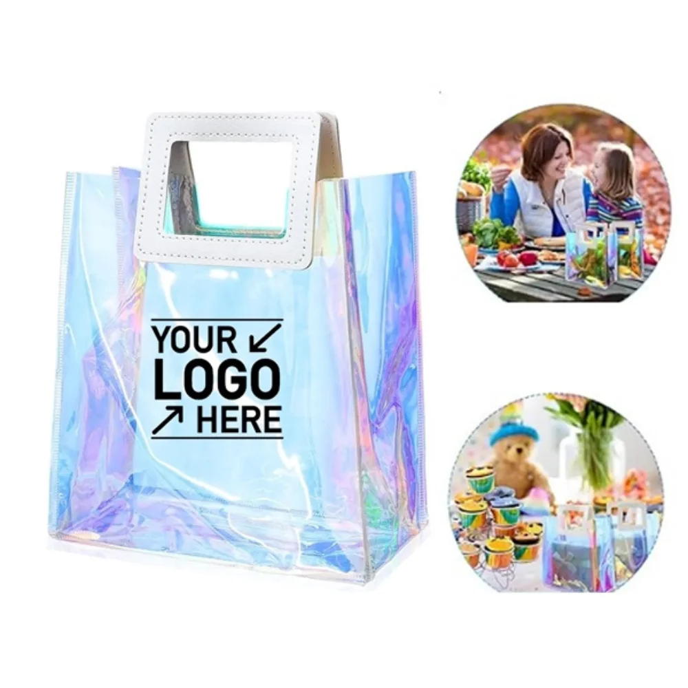 Custom Clear Holographic Tote Bags with logo - promotional product