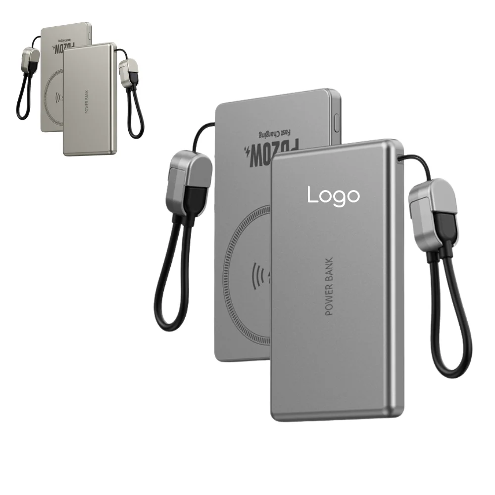 Custom 10000mAh Metal Magnetic Power Bank with logo - Tech promotional product