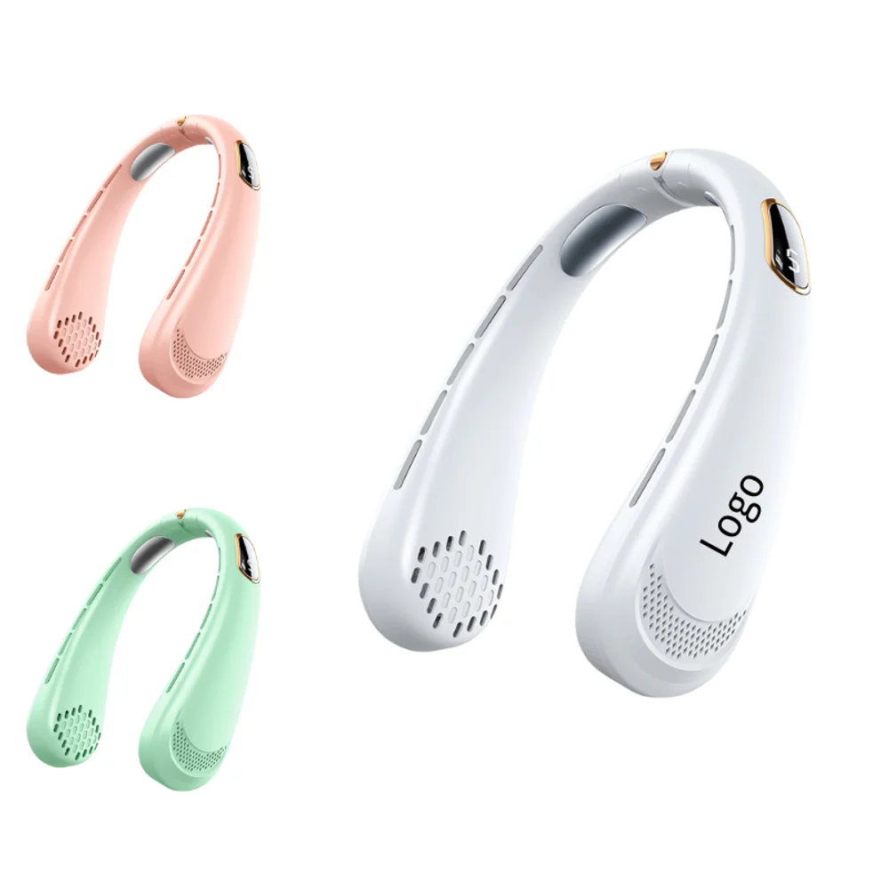 Custom Portable Neck Fan 1800 mAh with logo - promotional product