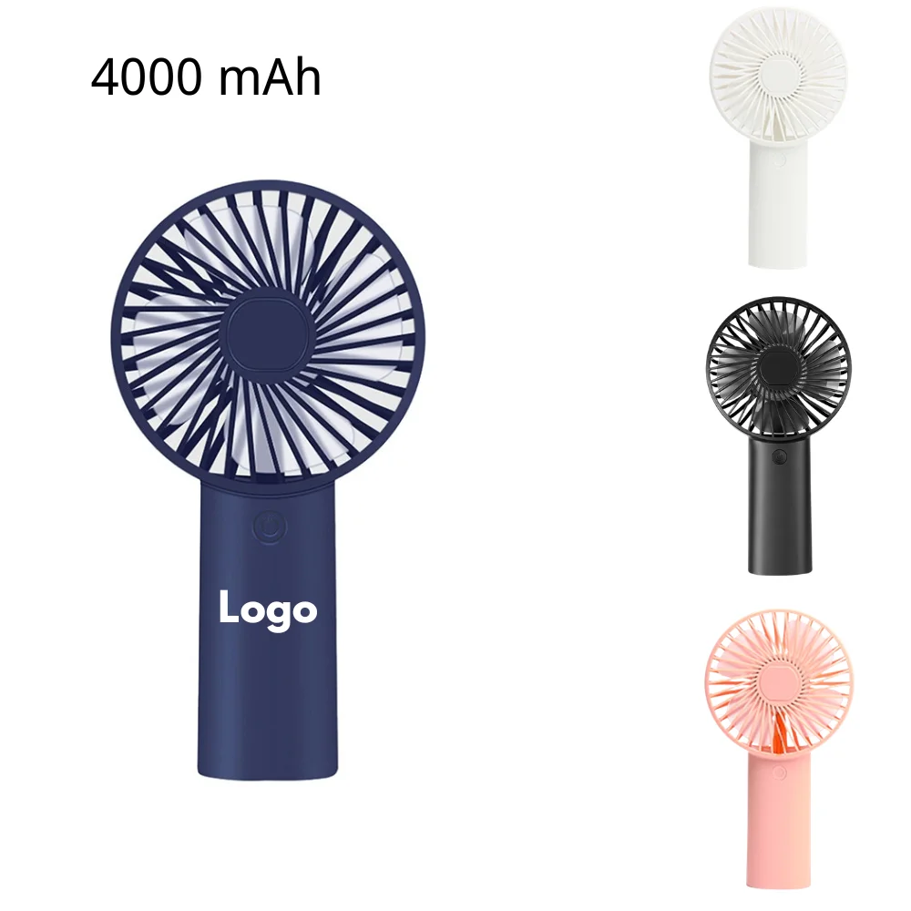 Custom 4000 mAh Portable Handheld Fan with logo - Tech promotional product