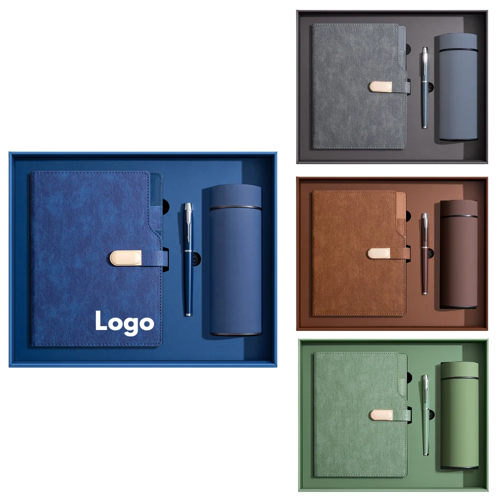 Custom A5 Business Notebook Gift Box Set with logo - Gift Sets promotional product