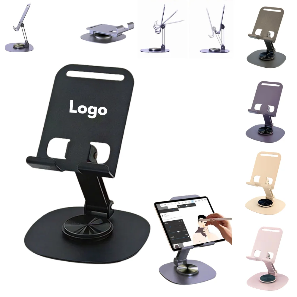 Custom 360°Rotatable Aluminum Phone Tablet Stand with logo - Tech promotional product