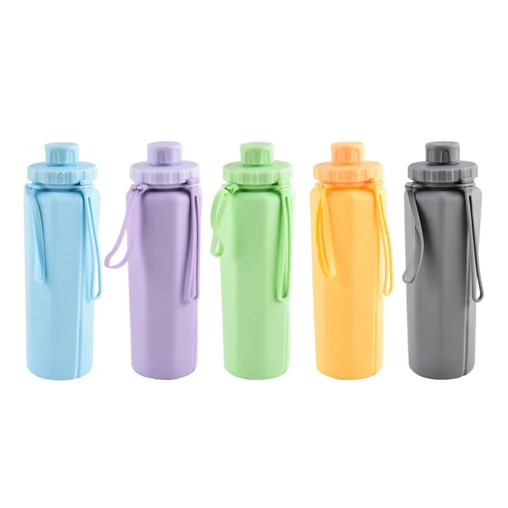 Collapsible Silicone Water Bottle with Lid with custom logo - image 3