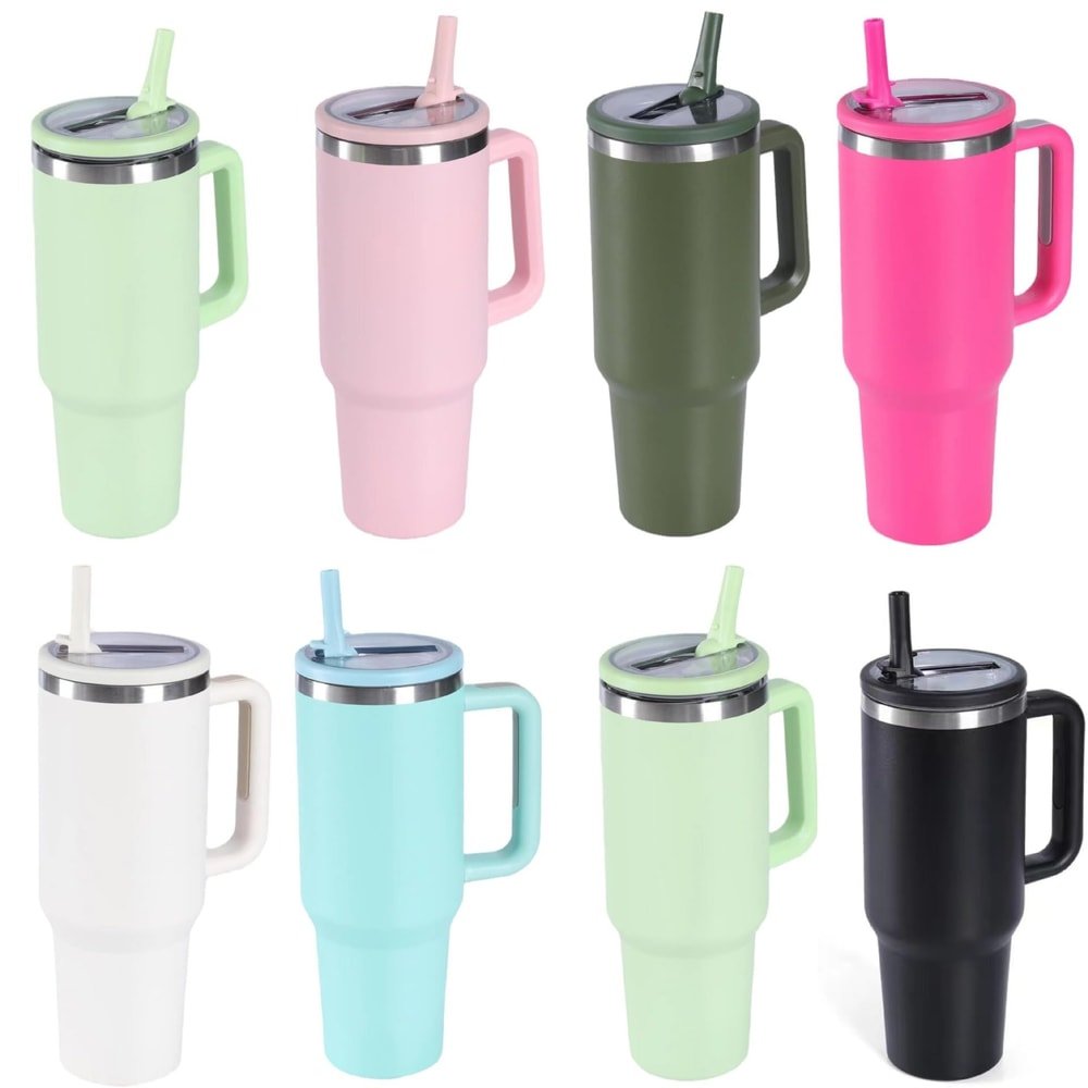 30 oz 40 oz Tumbler with Handle & Flip Straw with custom logo - image 6