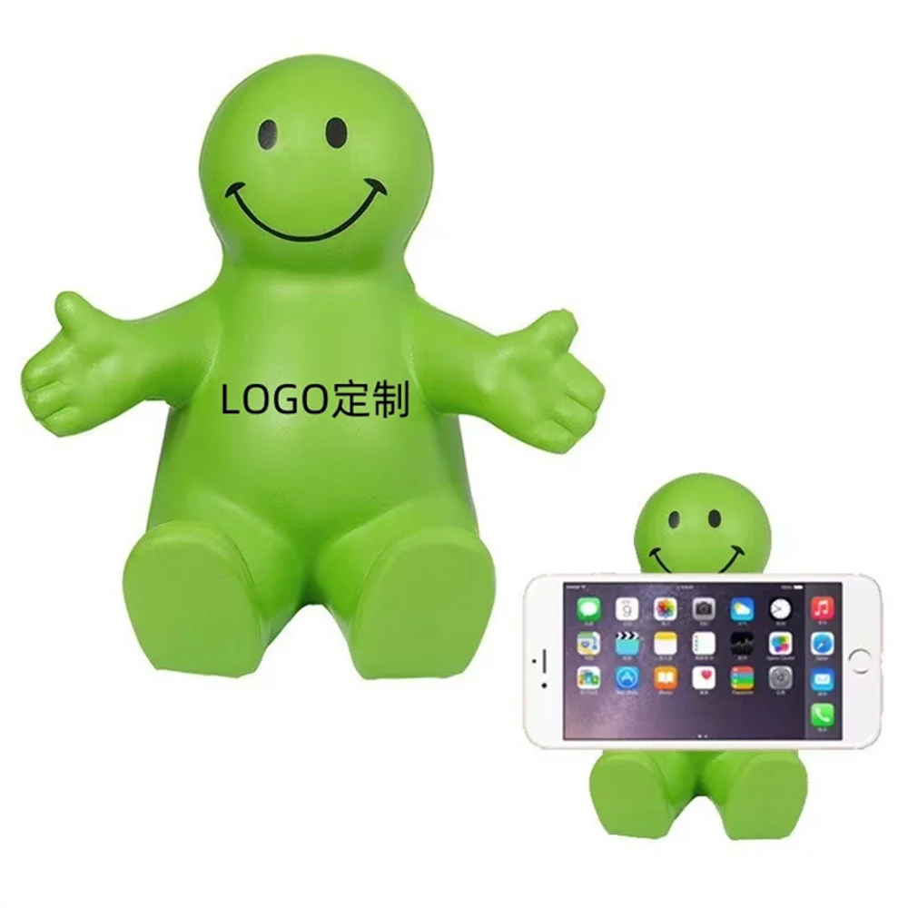 Squeezable Smile Face Guy Phone Holders with custom logo - image 6