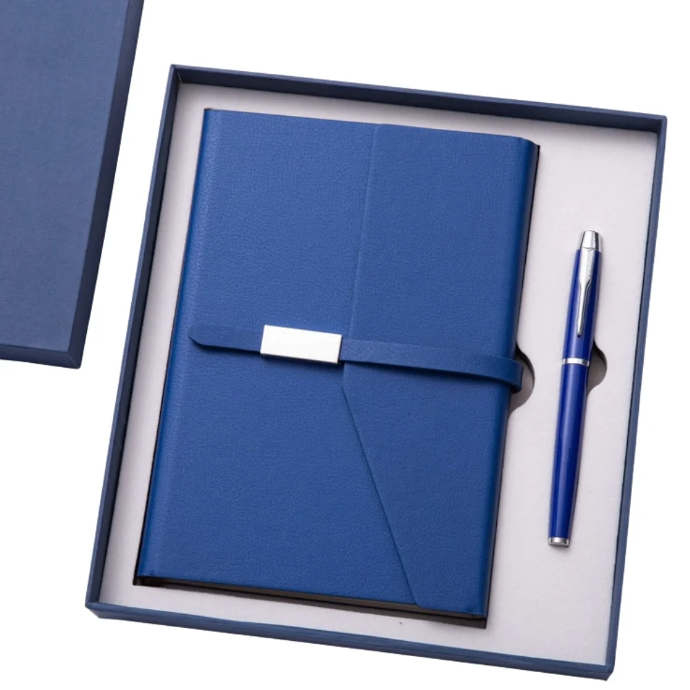 A5 Faux Leather Journal Notebook Pen Gift Box Set with custom logo - image 4