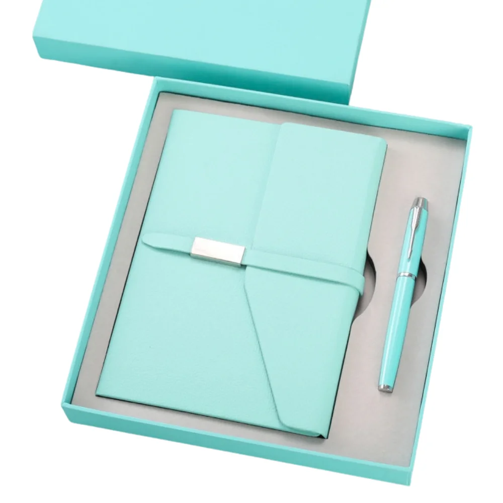 A5 Faux Leather Journal Notebook Pen Gift Box Set with custom logo - image 6