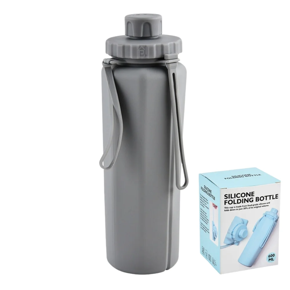 Collapsible Silicone Water Bottle with Lid with custom logo - image 6