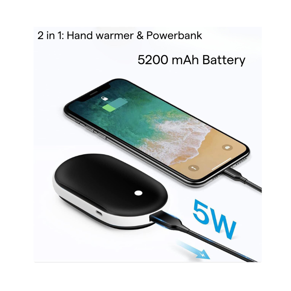 2-in-1 Hand Warmer with 5000 mAh powerbank with custom logo - image 2