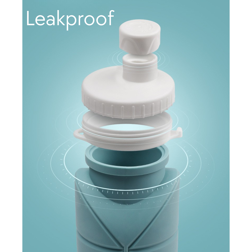 Collapsible Water Bottles With Straw with custom logo - image 2