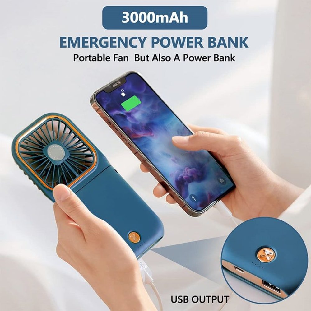 Portable Handheld Necklace Fan with custom logo - image 2