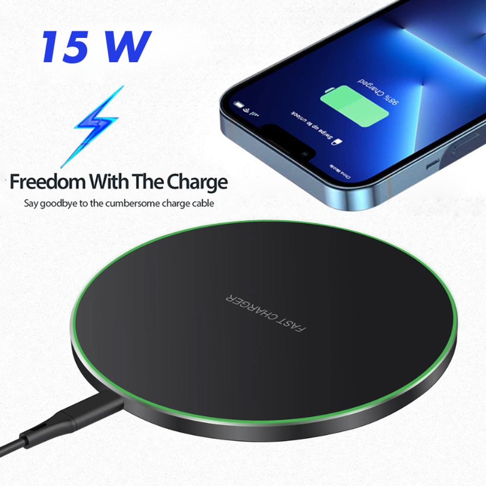 15W Fast Wireless Charger with custom logo - image 2