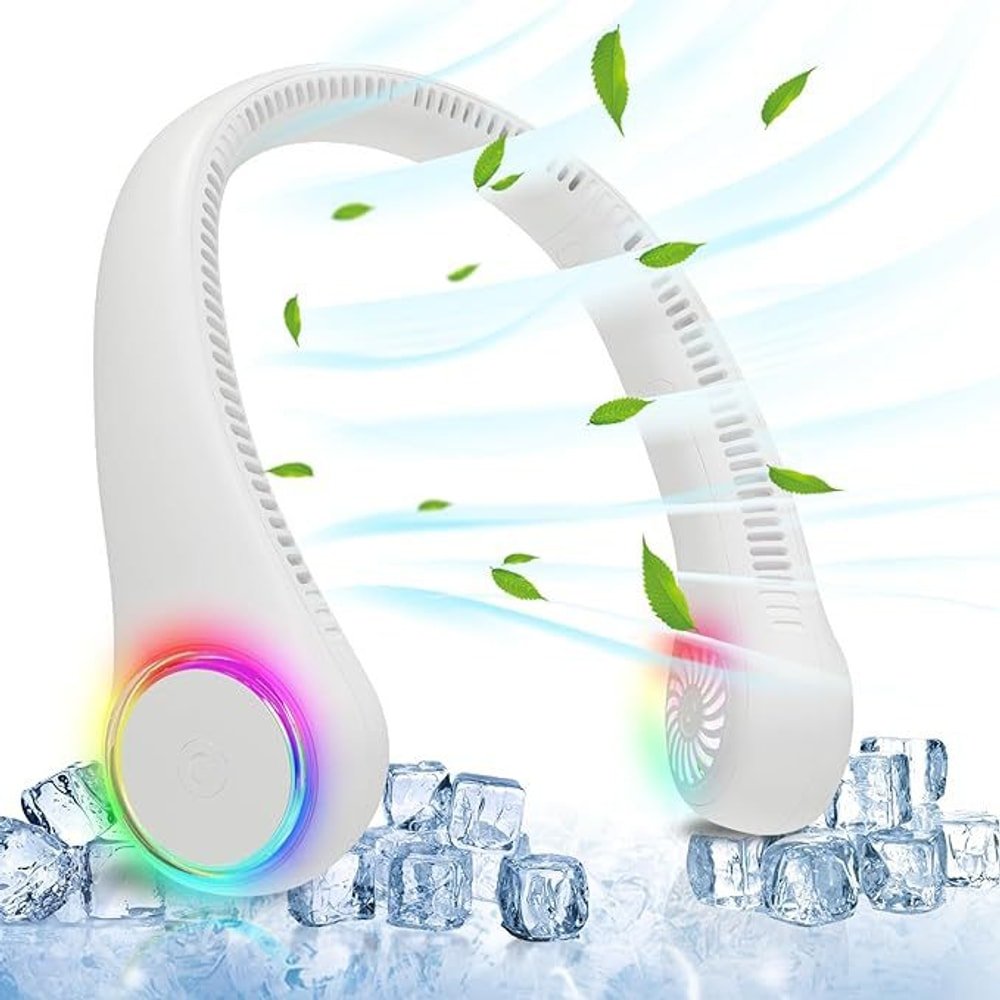 4000 mAh Battery Portable Neck Fan with custom logo - image 2