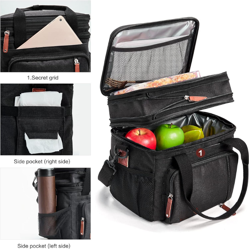 Expandable Insulated Large Lunch Bag with custom logo - image 2
