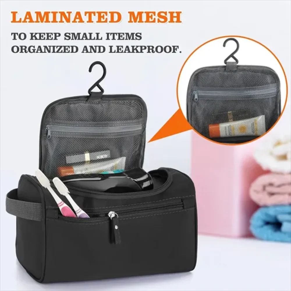 Hanging Portable travel toiletry bag with custom logo - image 2