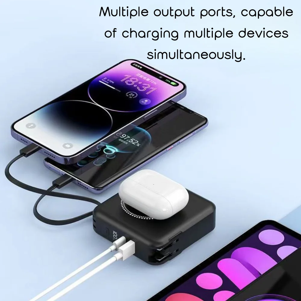 5-in-1 15000 mAh Wireless Fast Charging Portable Power Bank with custom logo - image 2