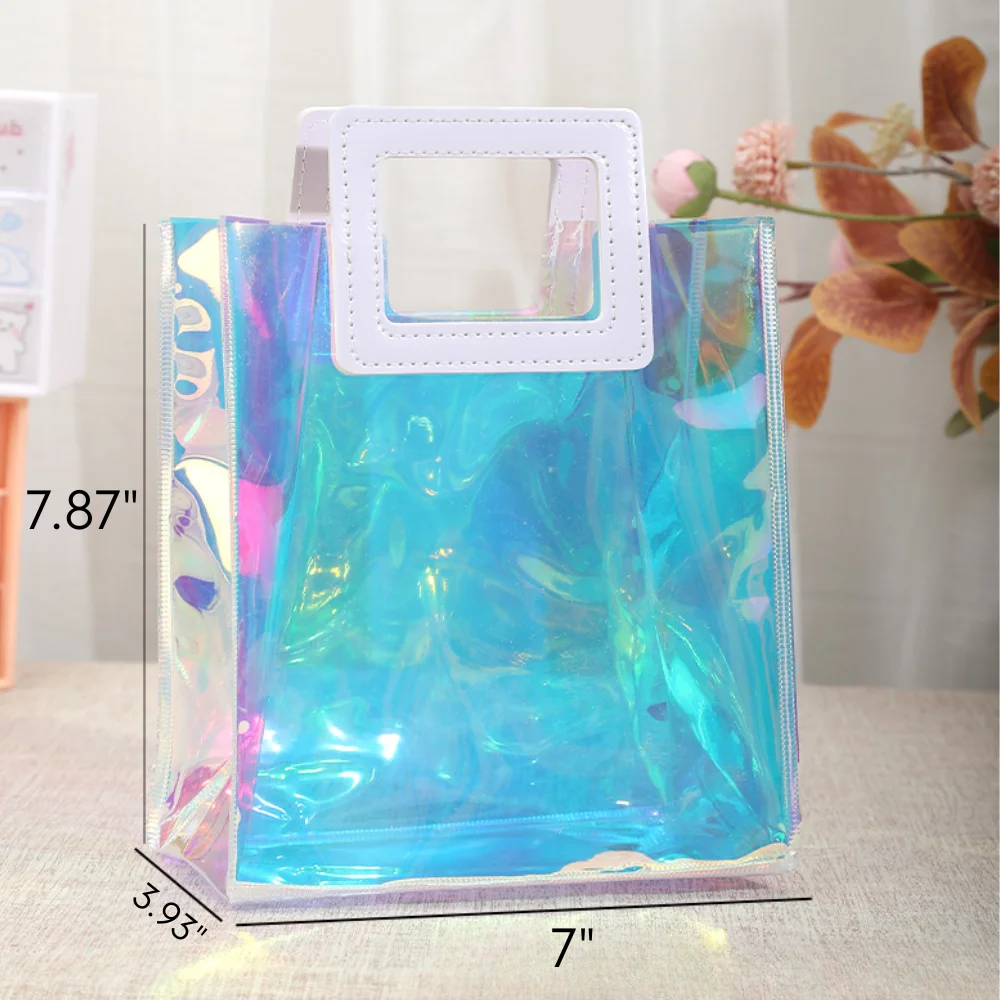 Clear Holographic Tote Bags with custom logo - image 2