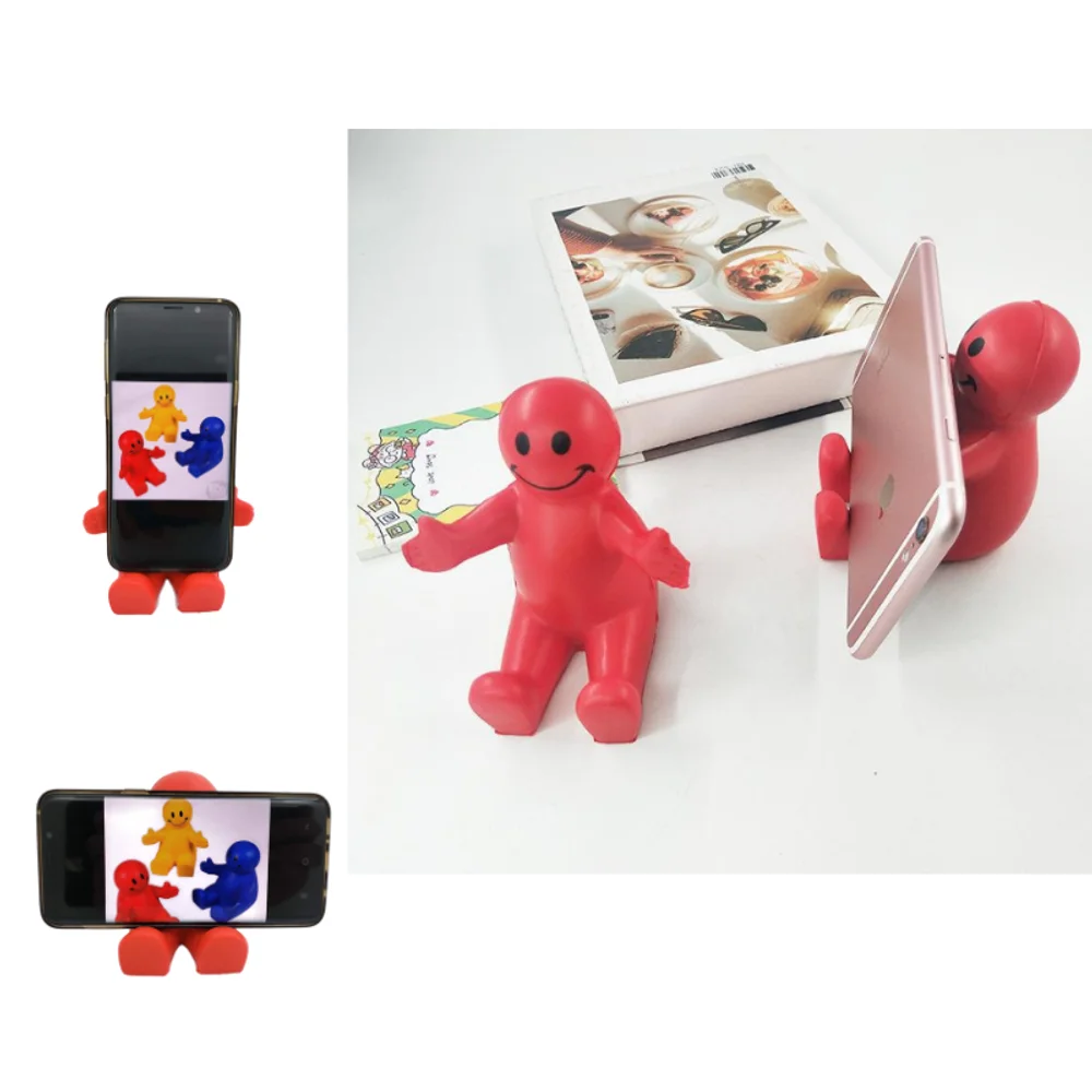 Squeezable Smile Face Guy Phone Holders with custom logo - image 2