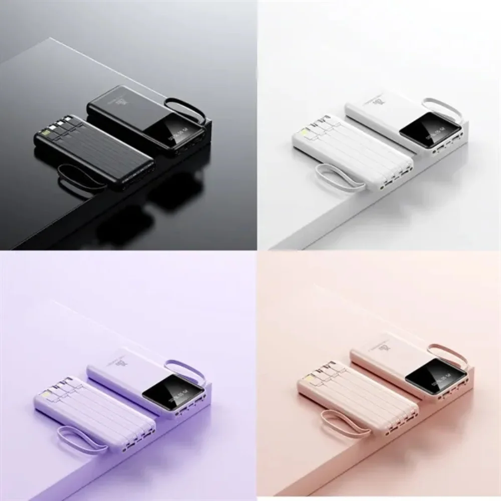 10000mAh Power Bank with Built-in Cables Flashlight with custom logo - image 2