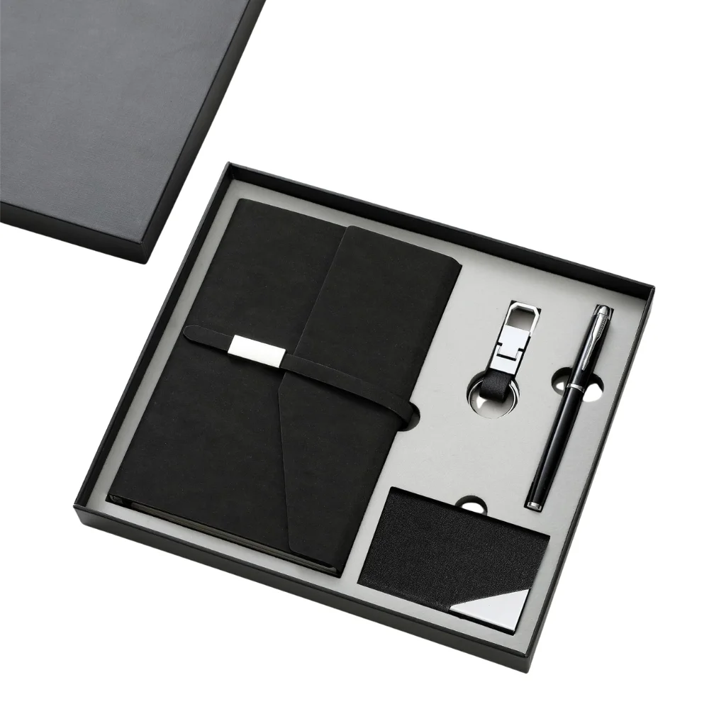 Notebook Card Holder Keychain Gift Box Set with custom logo - image 2