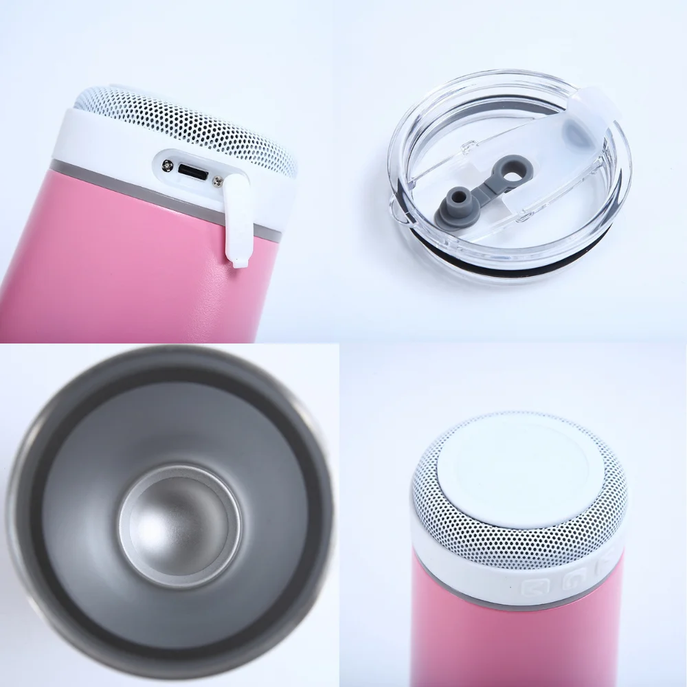 20oz Stainless Steel Bluetooth Speaker Tumbler with custom logo - image 2