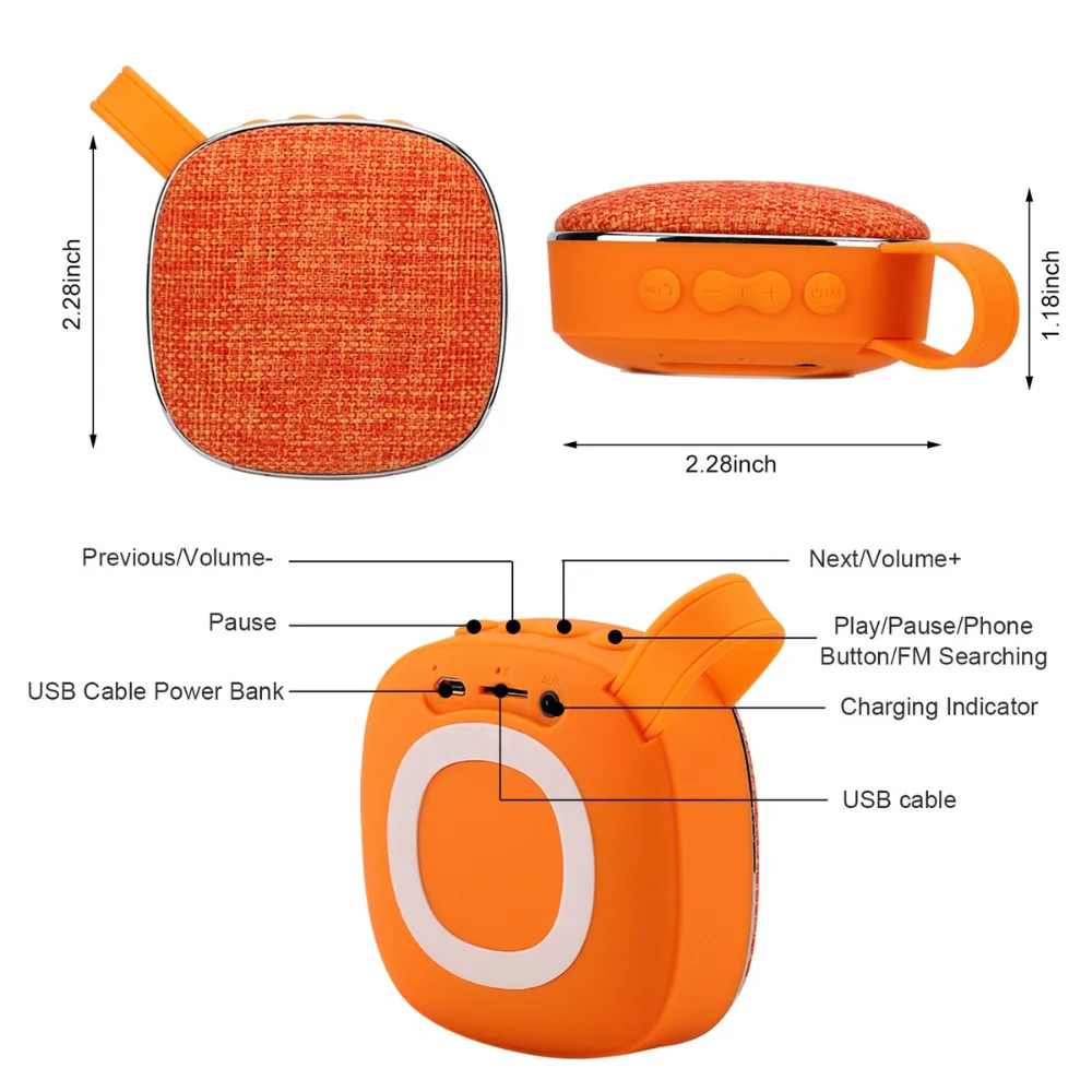 Portable Bluetooth Speaker Outdoor Wireless Pocket Size with custom logo - image 2