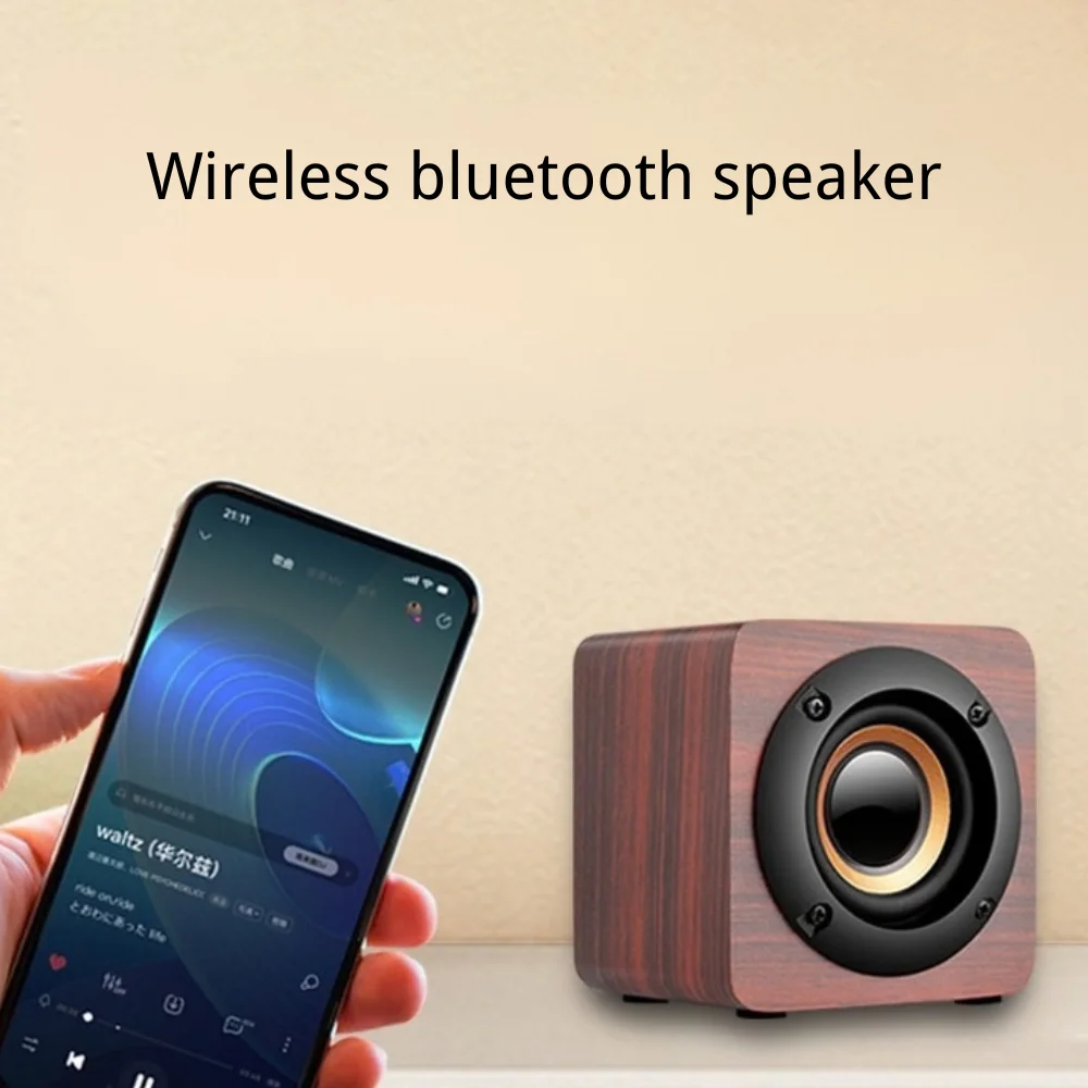 Retro Wooden Wireless Bluetooth Speaker with custom logo - image 2
