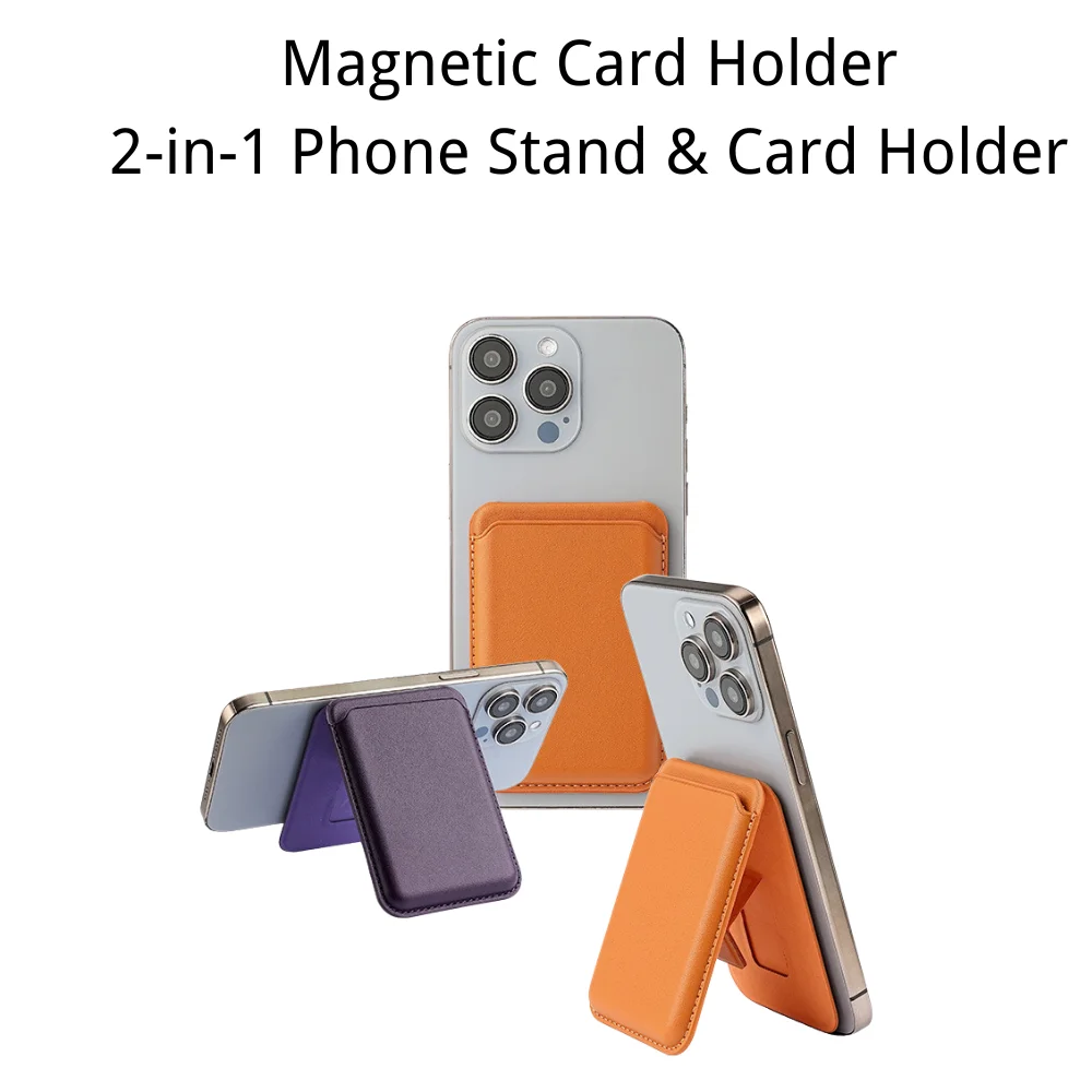 Foldable MagSafe PU Leather Stand Wallet with custom logo - image 2