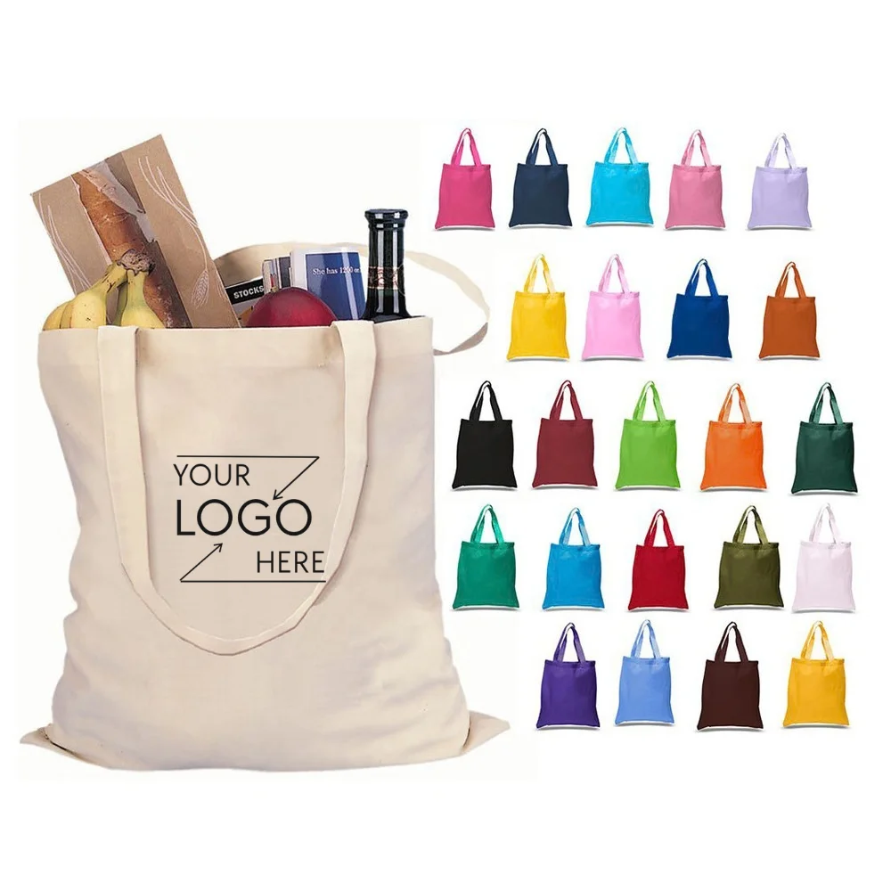 Custom Natural Cotton Canvas Tote Bag with logo - promotional product