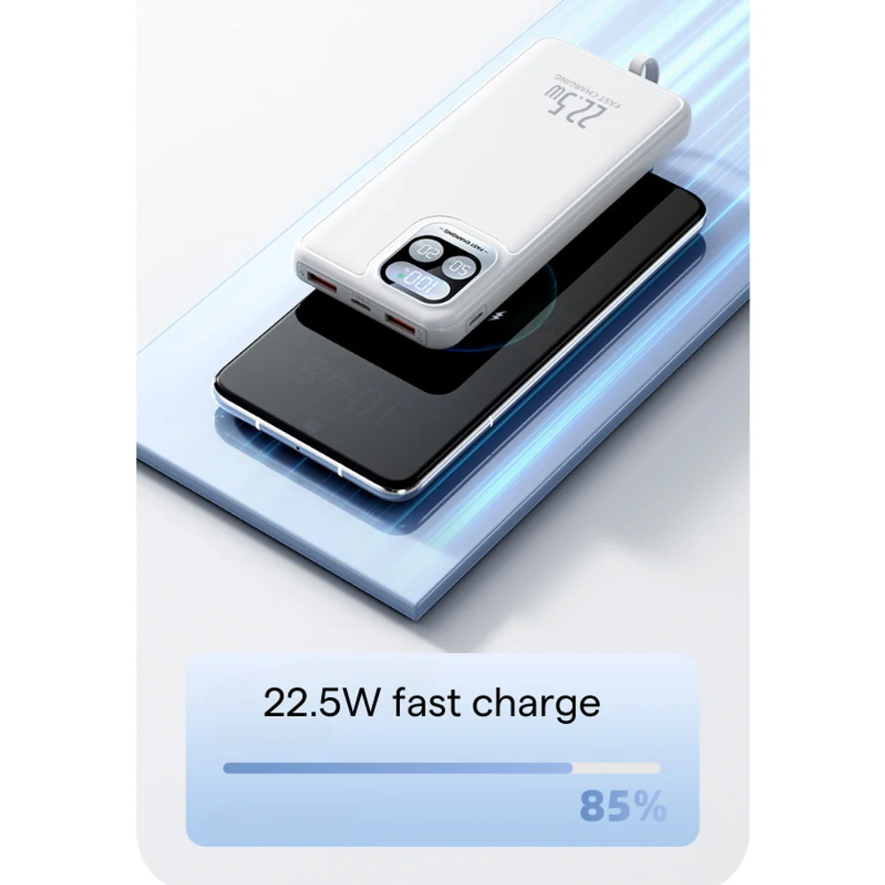 20,000 mAh 22.5W Power Bank with 4-in-1 Cable Fast Charge with custom logo - image 2