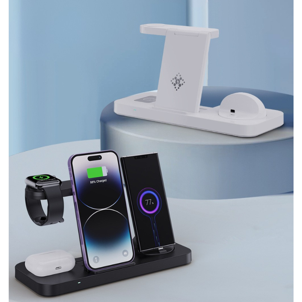 6-in-1 Foldable Wireless Charger with custom logo - image 2