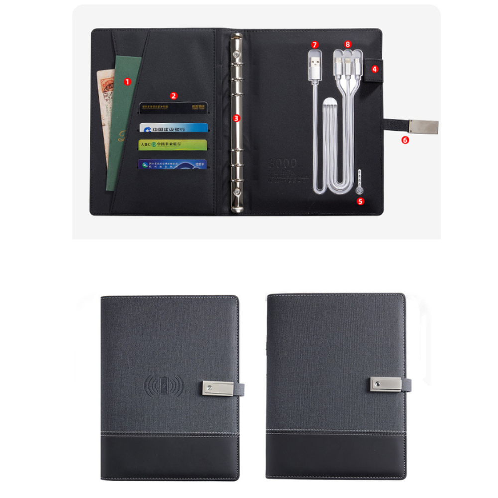 Wireless Charging Notebook Power Bank with custom logo - image 2