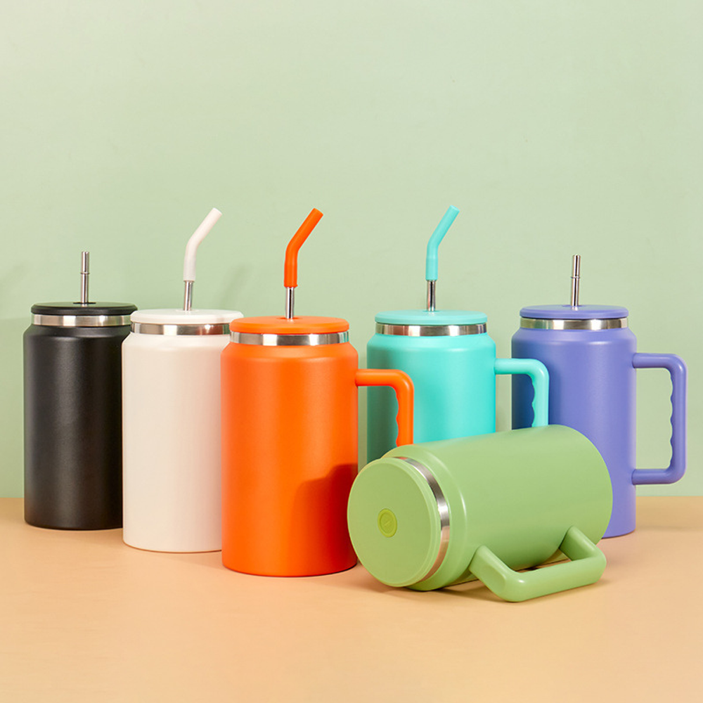 50 Oz Tumbler with Handle and Straw with custom logo - image 3