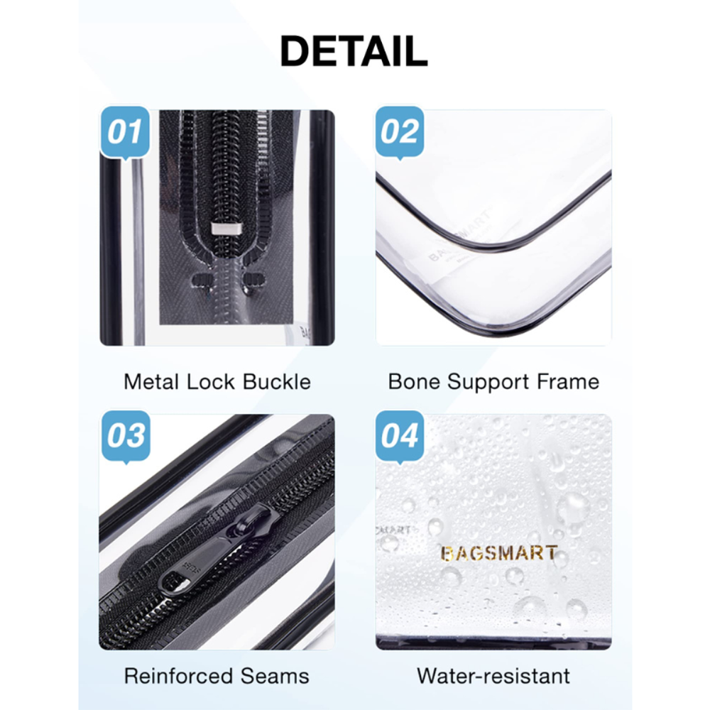 Clear Toiletry Bag with custom logo - image 3