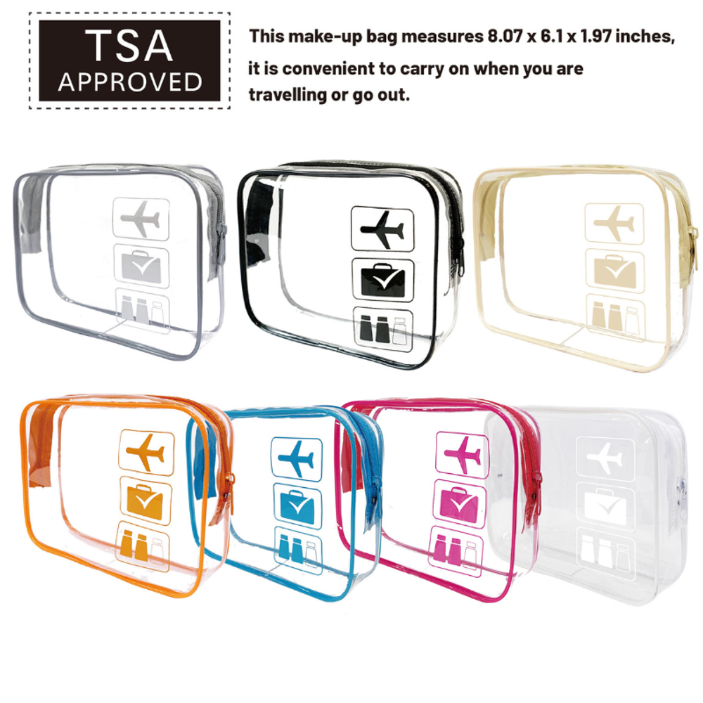 TSA Approved Clear Travel Toiletry Bag with Hand strap with custom logo - image 3