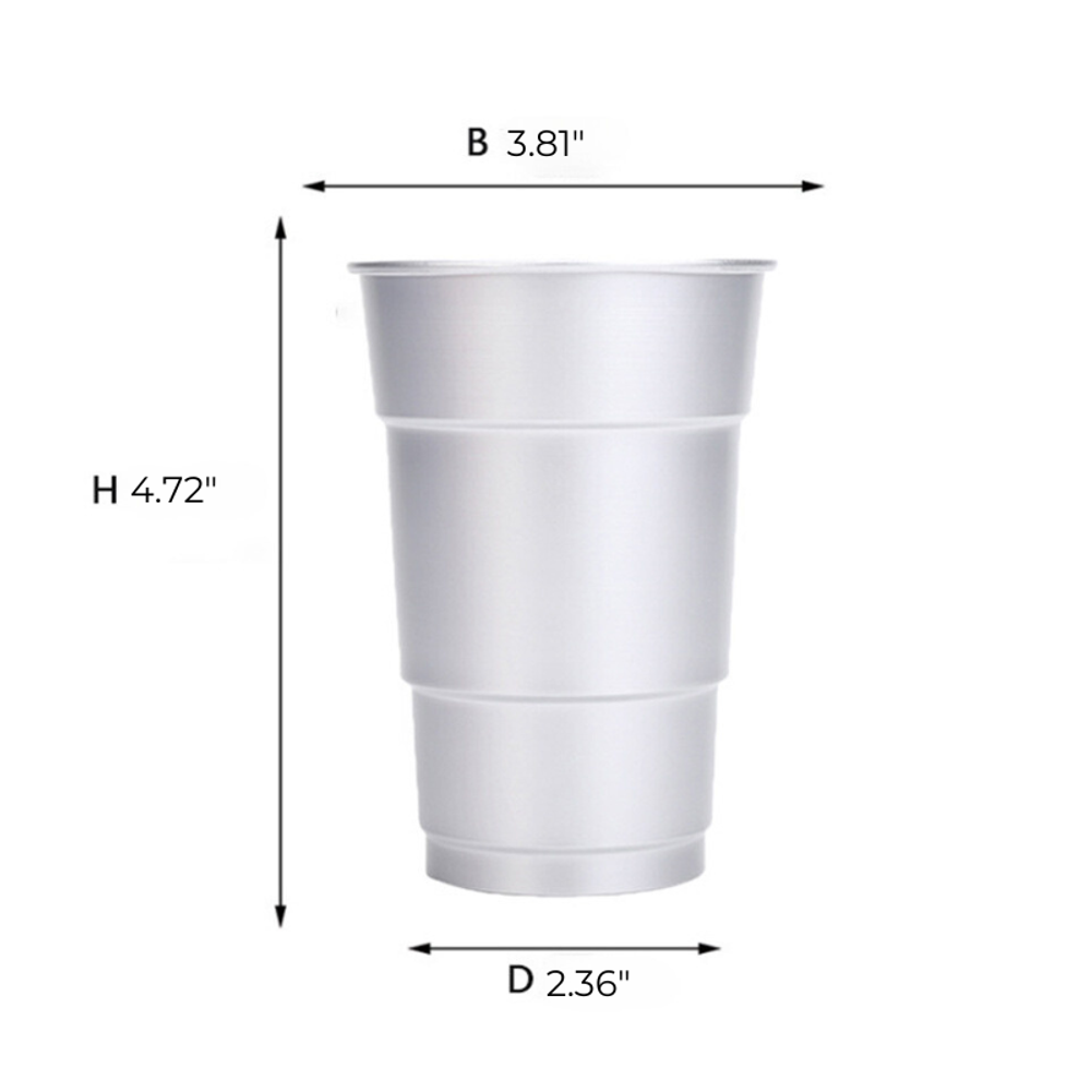 16oz Aluminum Cup Recyclable Party Cups with custom logo - image 3