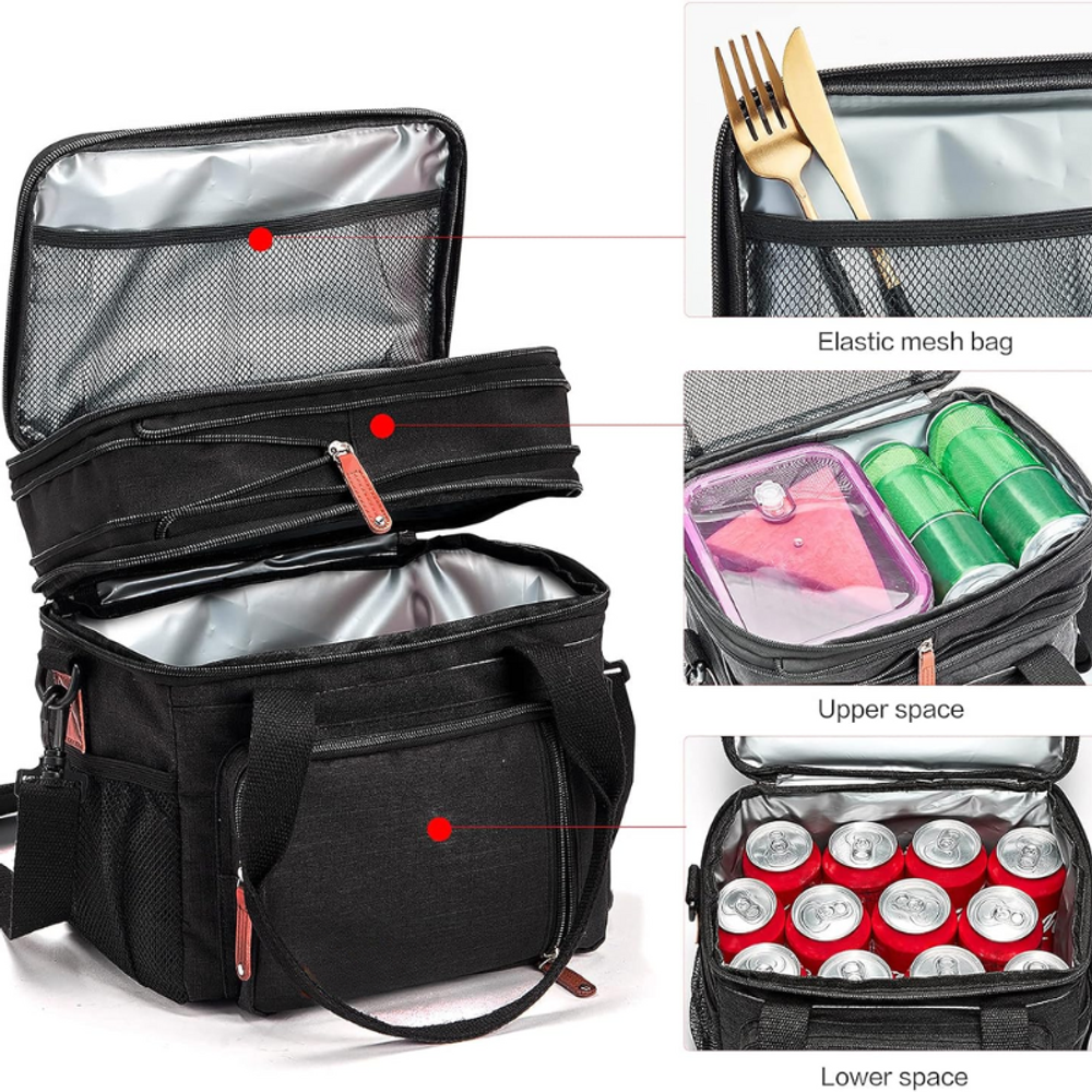 Expandable Insulated Large Lunch Bag with custom logo - image 3