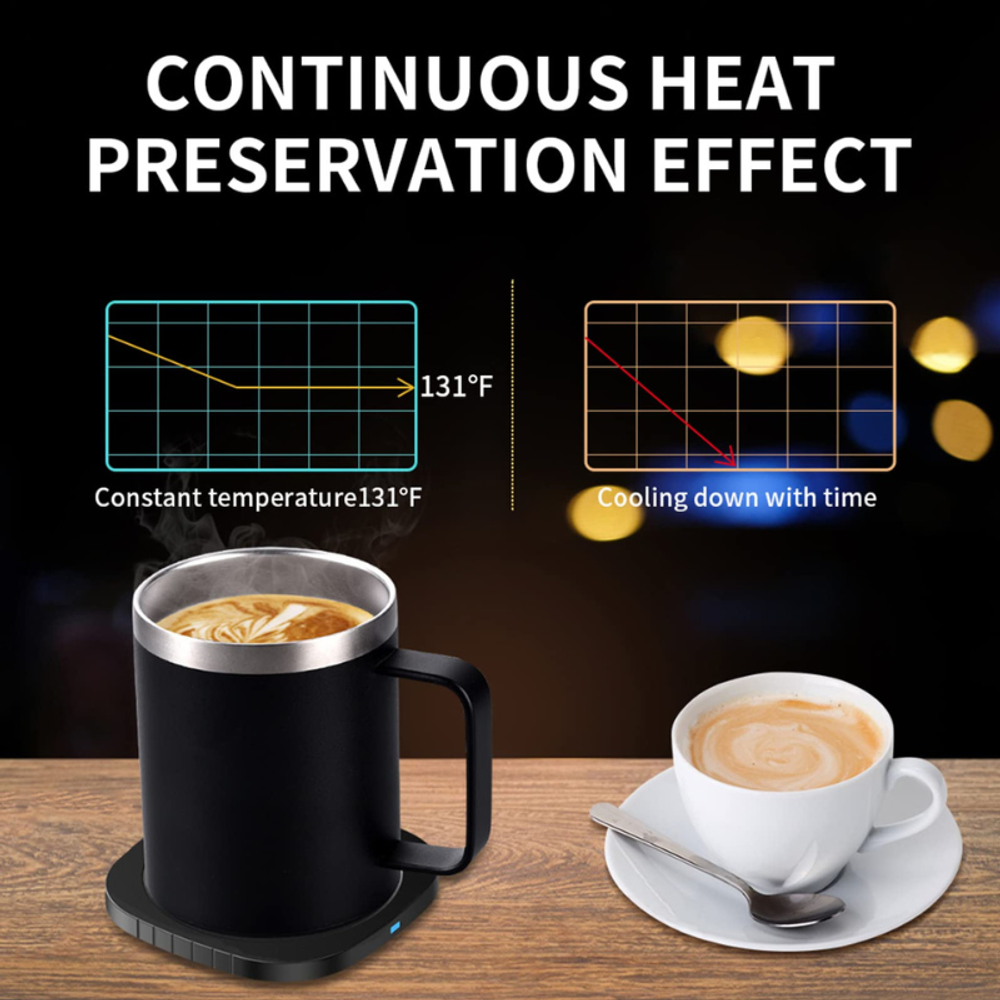 2 in 1 Coffee Mug Warmer Set Wireless Charging with custom logo - image 3